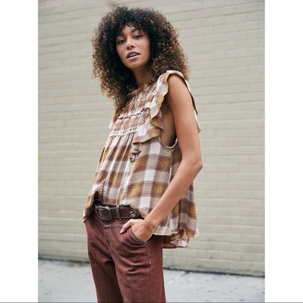 FREE PEOPLE | PLAID TOP | SIZE Medium
